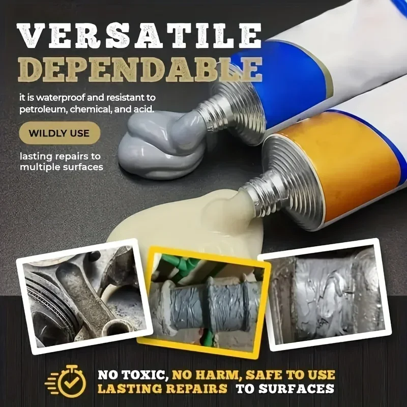 Metal Repairing Adhesive 1set A+B 20g 50g 100g Super Glue Iron Steel Auto Radiator Water Tank Welding Heat Resistance