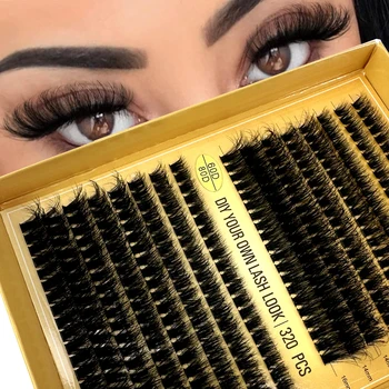 DIY 5D Fluffy Lash Clusters Thick Eyelash Curl Extension 1