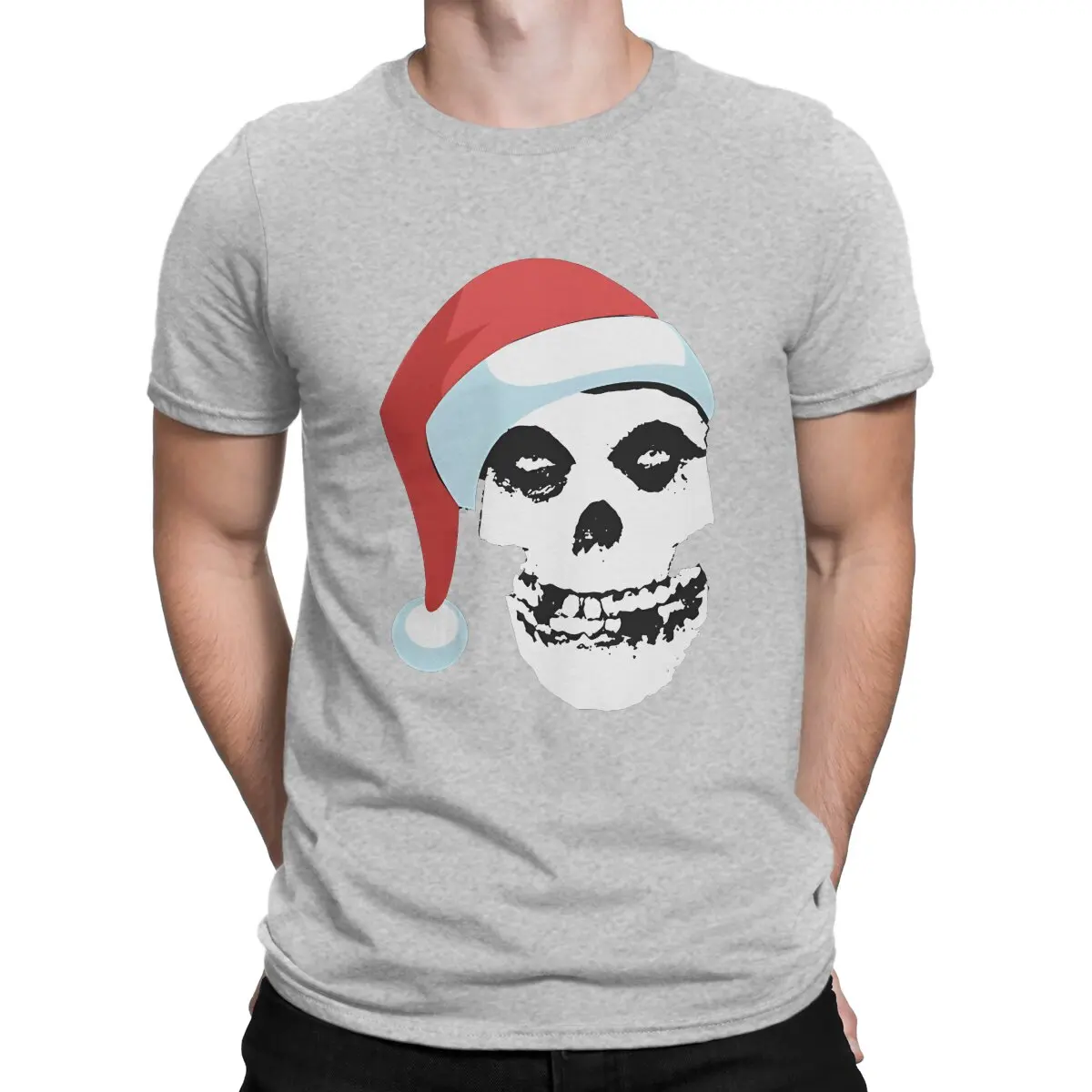 thumbnail image 1 of Camisetas de punk rock con música carmesí para hombre, humor de banda, algodón puro, cuello redondo, manga corta, 1 of 7