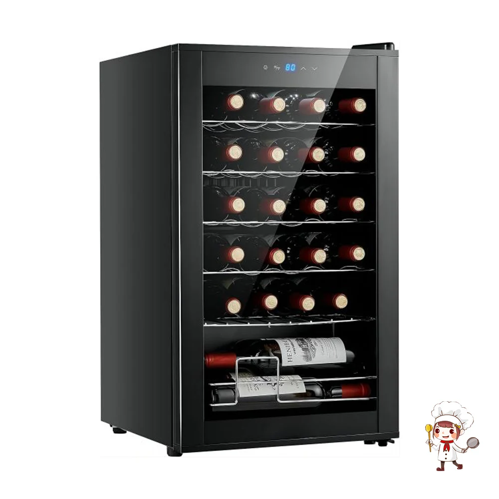 High Quality Glass Door Built In Freestanding Wine Refrigerators With Smart Temperature Stabilize System Cooler Cabinet