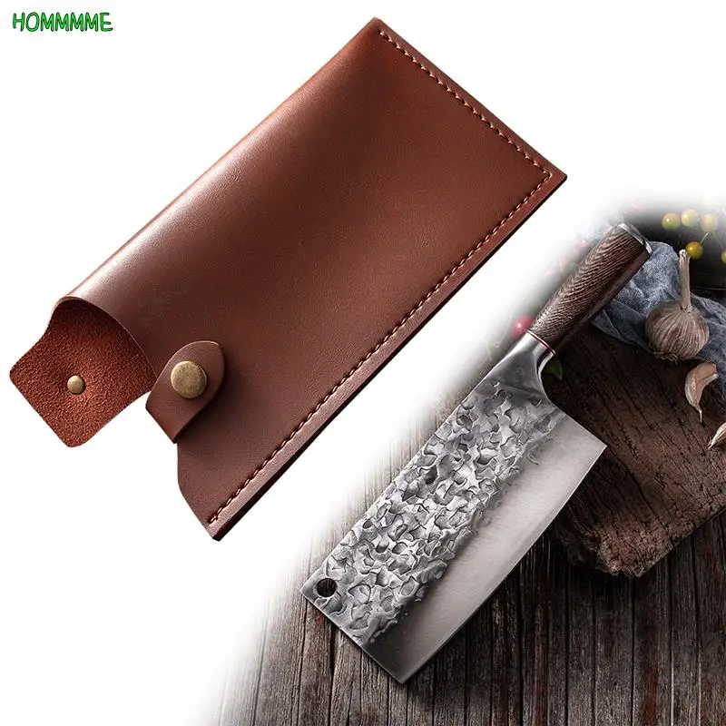 

Chef Knife Sheath Butcher Kitchen Tools PU Leather Sheath Protective Cover Case Portable Tactical Outdoor Scabbard Case