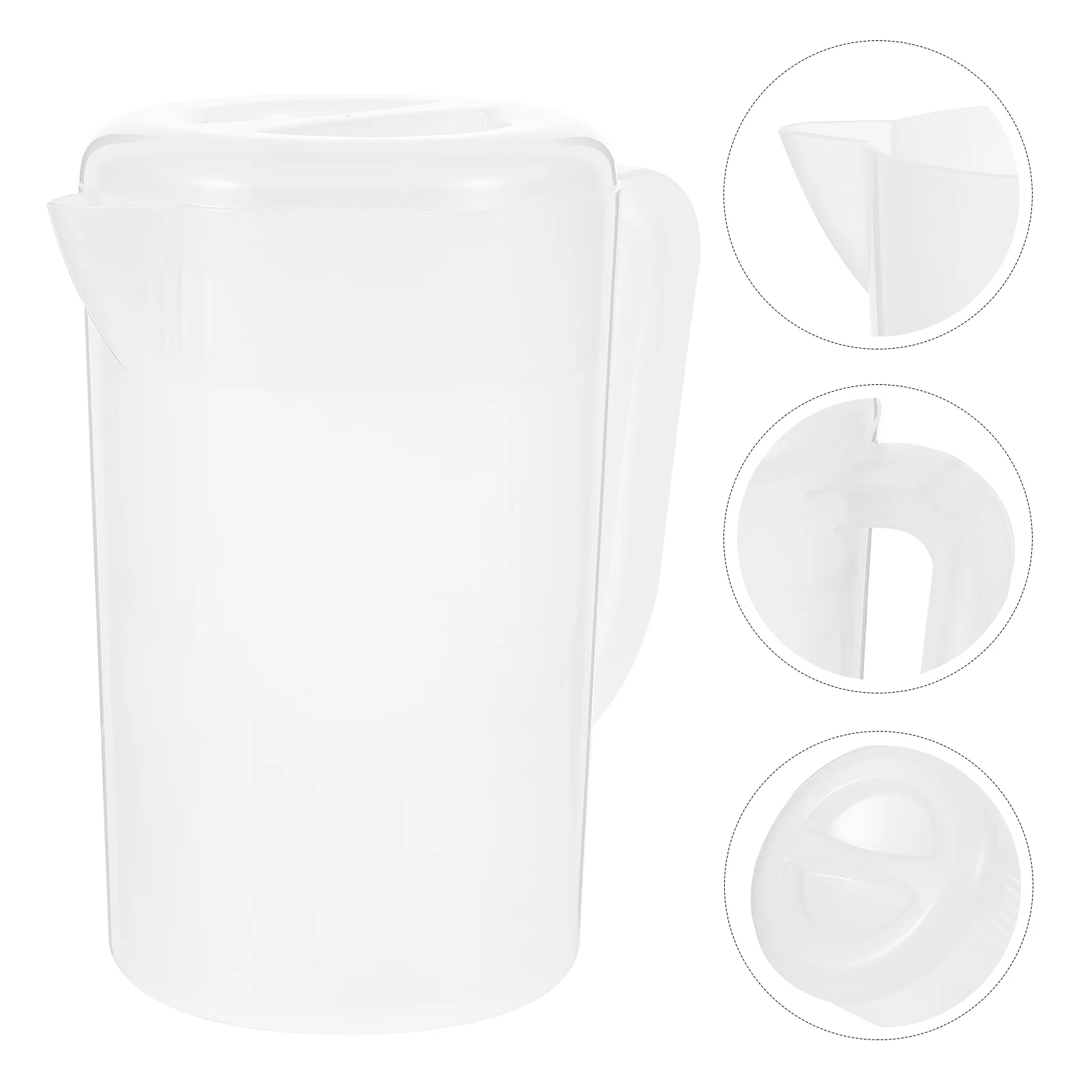 

Transparent Water Pitcher Large Capacity Juice Pitcher Reusable Kitchen Beverage Container With Handle