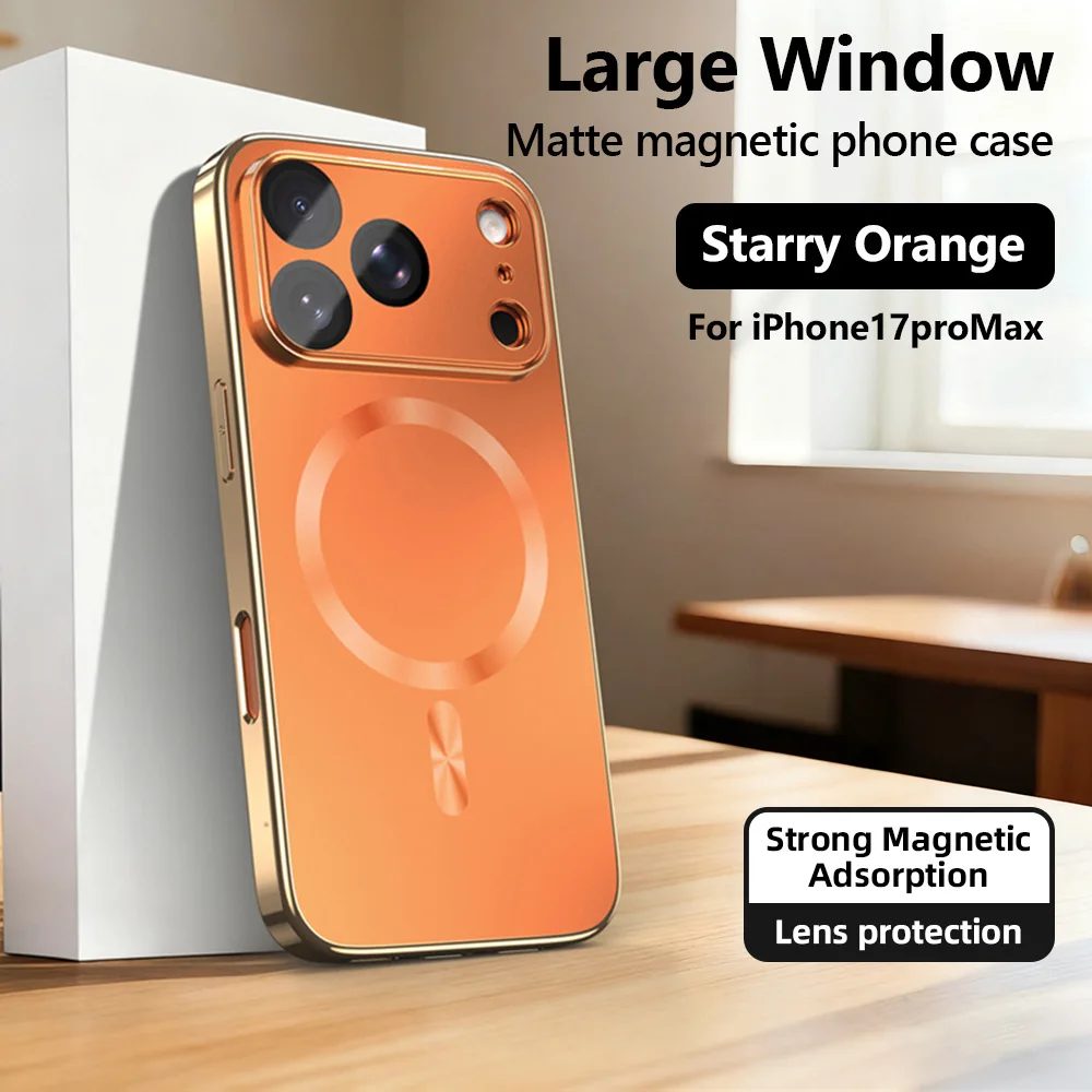 Sleek Magnetic Camera Protector Case with Anti-Smudge & Wireless Charging Compatibility