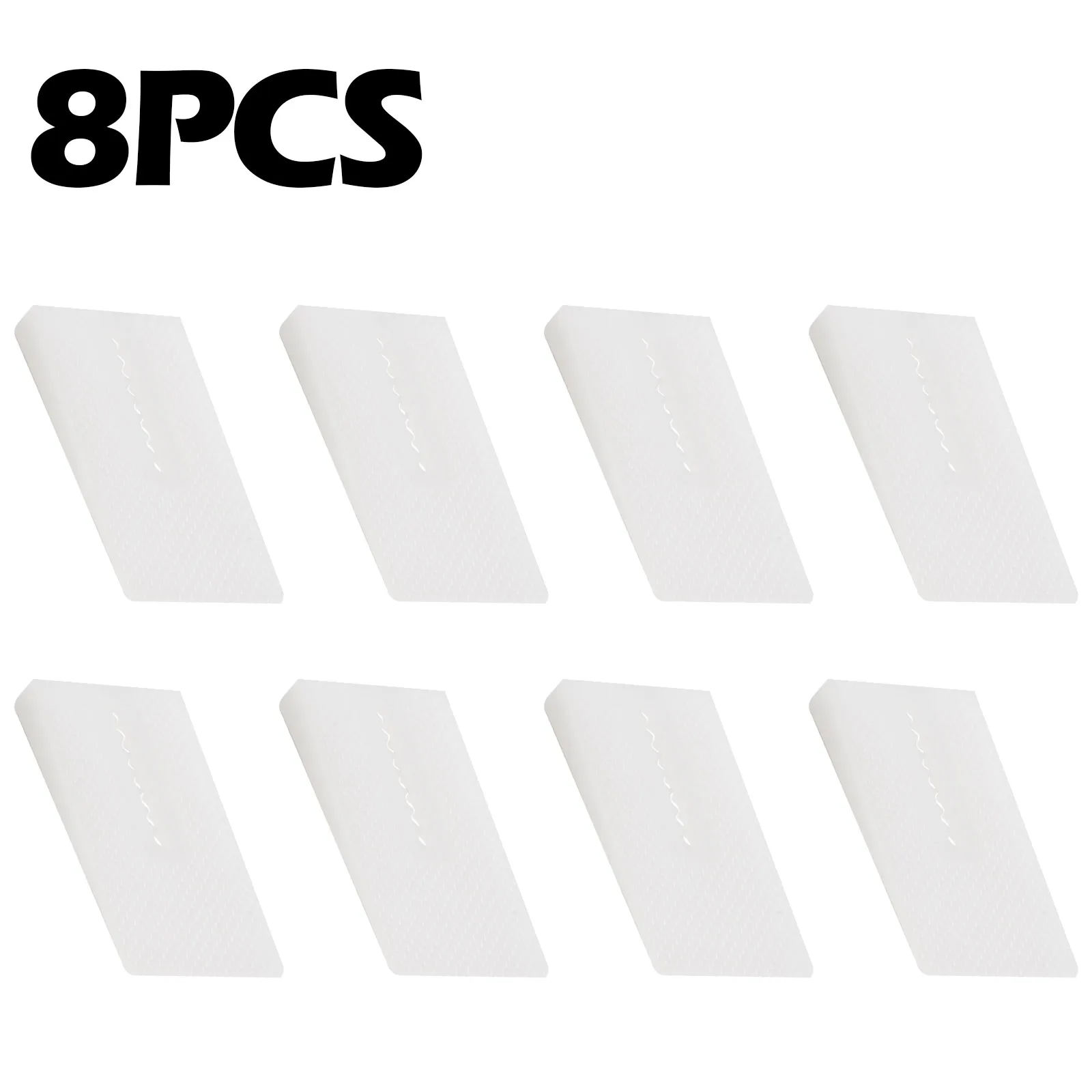 Multi-Purpose 8pcs Toilet Shims Leveling Shims Wedge Gasket High-quality 49*29*6.5mm Stackable Transparent White