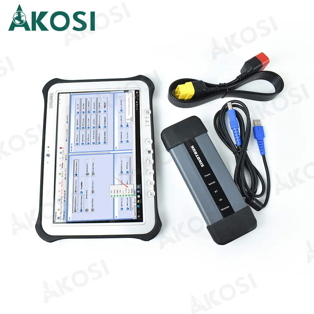 

For SINOTRUK HOWO SHACMAN for HOWO/A7/T7H/Sitrak/Hohan Cnhtc Heavy Duty truck Diagnostic Scanner Tool+Ready to use FZ G1 tablet