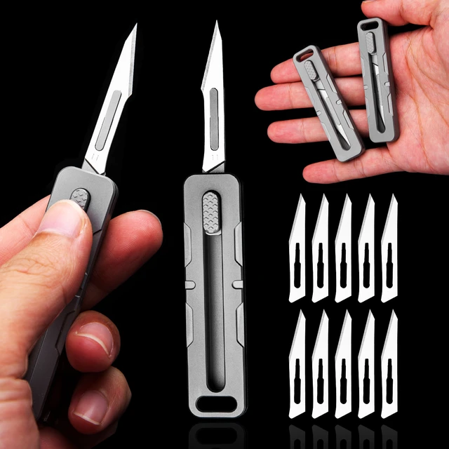 1 Piece Titanium Alloy Utility EDC Knife Handle Scales Compatible with CKB2  Blade, Blade NOT Included - AliExpress