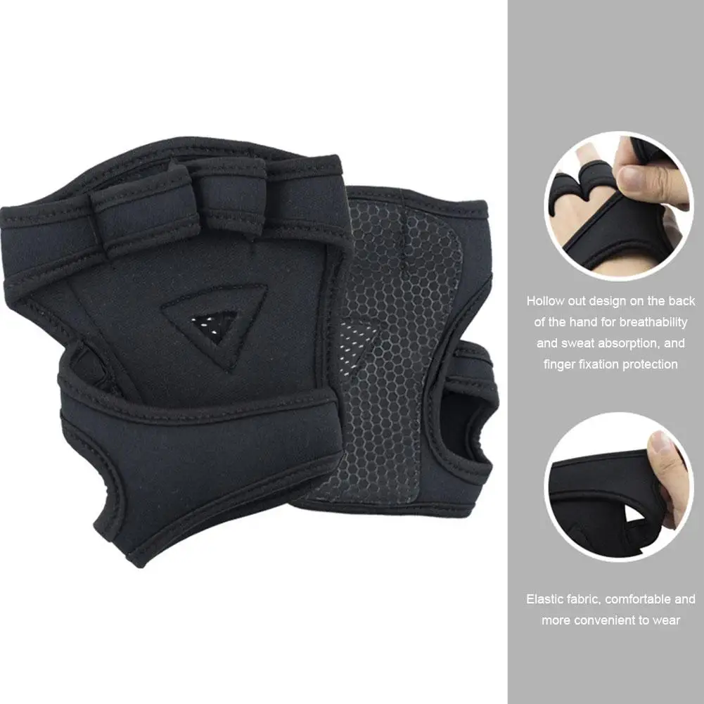 Gym Fitness Heavyweight Training Weightlifting Gloves Men Women Wristbands Non-Slip Half Finger Body Building Workout Gloves 5