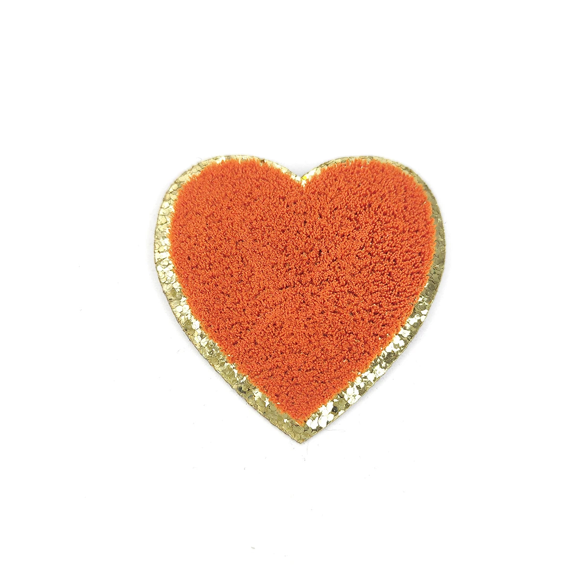 Heart Shaped Iron on Patches Orange Embroidered Sew on Love Applique  Patches 33 Pack