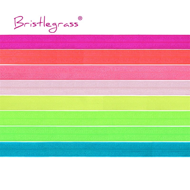 Bande élastique en Satin fluo brillant, 5/8 pouces, 15mm, 2, 5, 10 yards, FOE Spandex, ruban, cravate pour cheveux, bandeau pour robe, garniture de couture