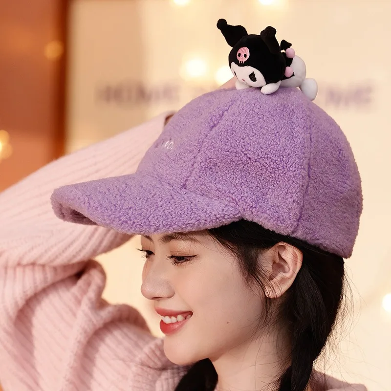 

Sanrioed My Melody Kuromi Cinnamoroll Baseball Cap Cartoon Doll Leisure Sunshade Sun Protection Peaked Cap Cute Girls Hat Gift