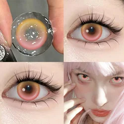 Vibrant Anime - Inspired Colored Contact Lenses (Fanatic fan pink)