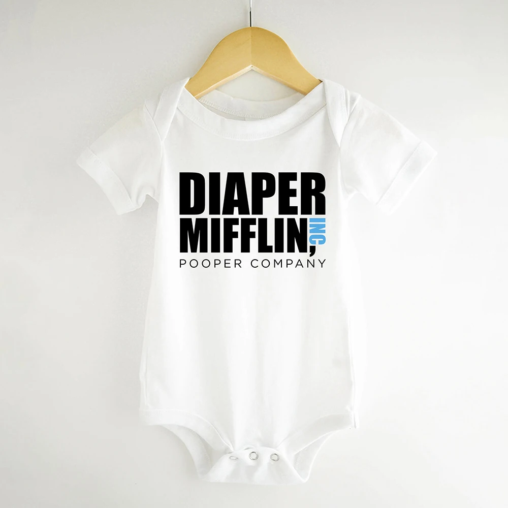 Diaper Mifflin Pooper Company Baby Bodysuit The Office Baby Romper
