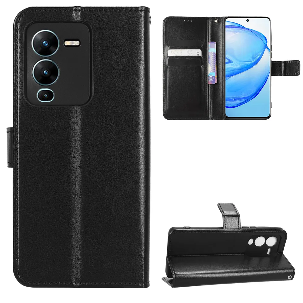 Flip Wallet PU Leather Case for Vivo S15 Pro Mobile Phone Case Cover