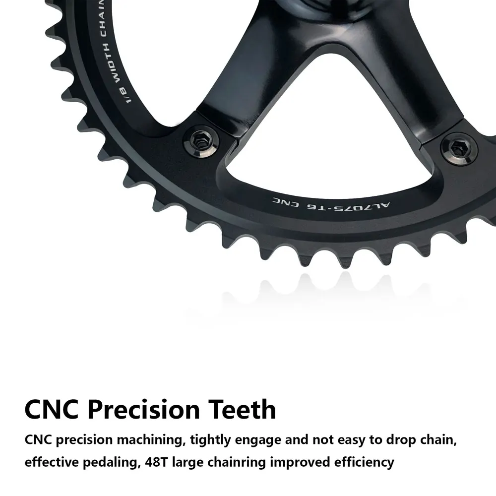 SKEACE 48T Bicycle Crankset Fixed Gear Chain Wheel BCD 144mm