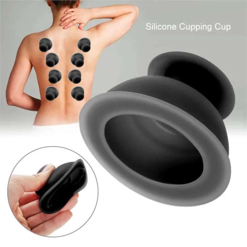 1pcSilicone Vacuum Cupping Massage Physiotherapy Jars Chinese Medicine Anti Cellulite Guasha Scraping Fat Burning Slimming Tools
