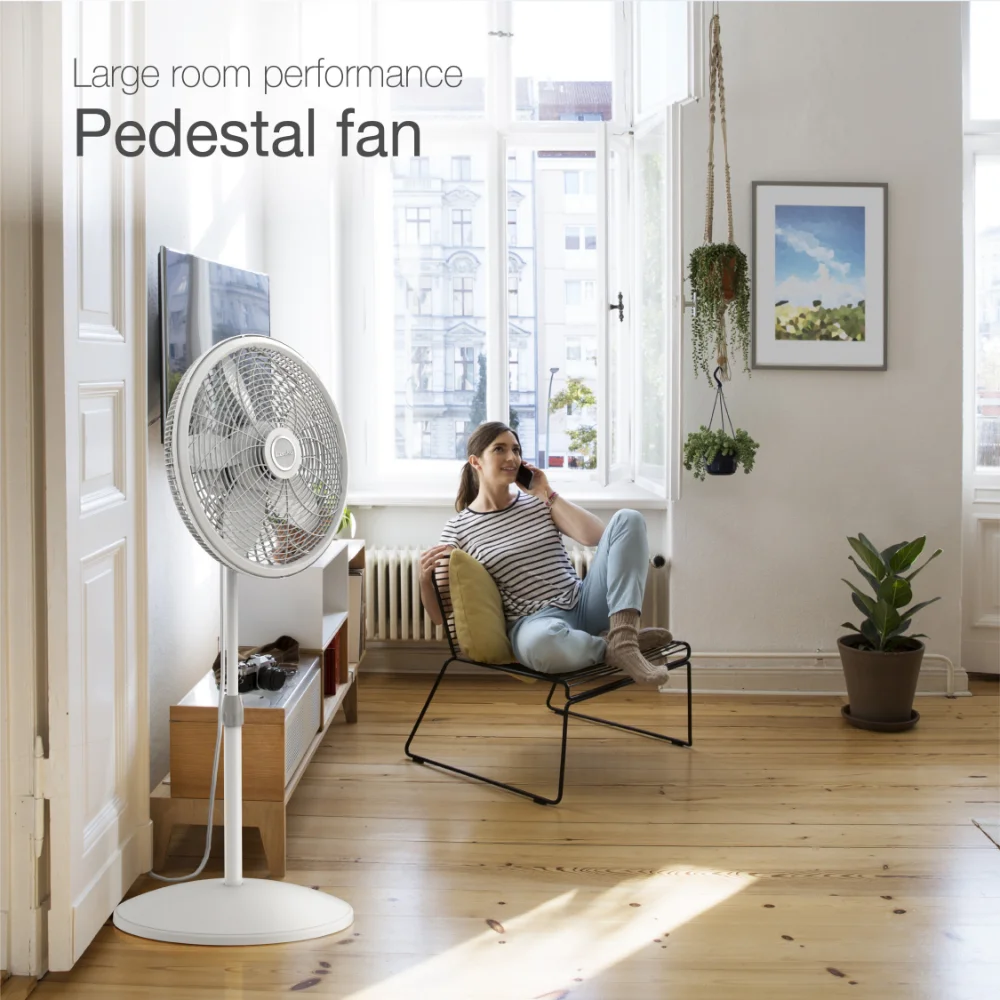 Lasko 18 Oscillating 3-Speed Elegance u0026 Performance Pedestal Fan, 1820,  White - AliExpress