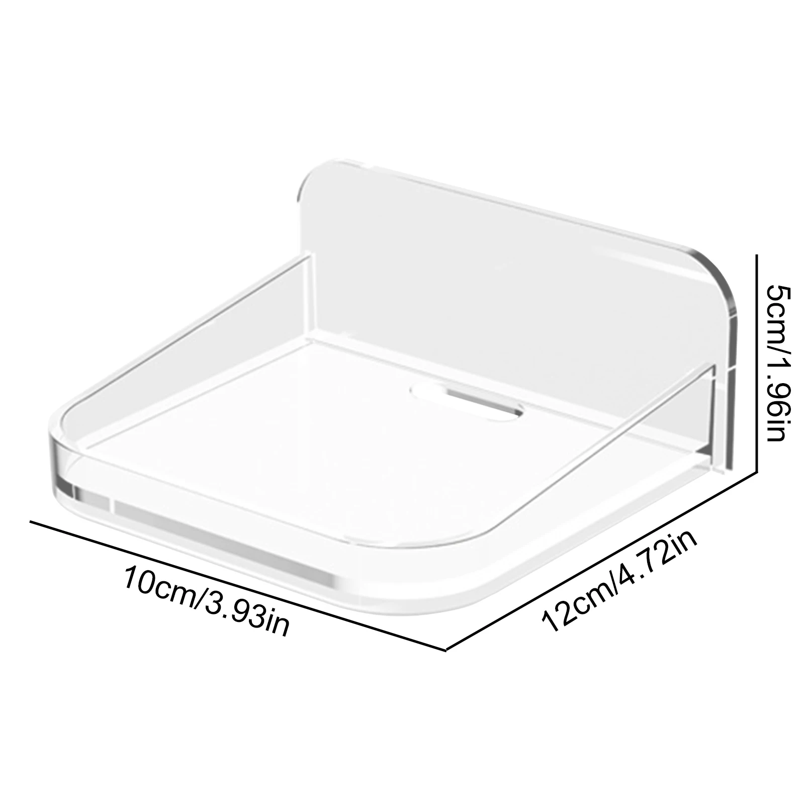 IETWATE 2 Mensole Galleggianti Adesive 30 Cm: Ripiani In Acrilico Senza Fori Per Bagno E Cucina, Kit Viti E Adesivi (Nero)