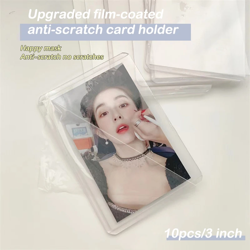 한국 스타일 아이돌 투명 포토카드 슬리브, 투명 스크래치 방지 플라스틱 컬렉션..