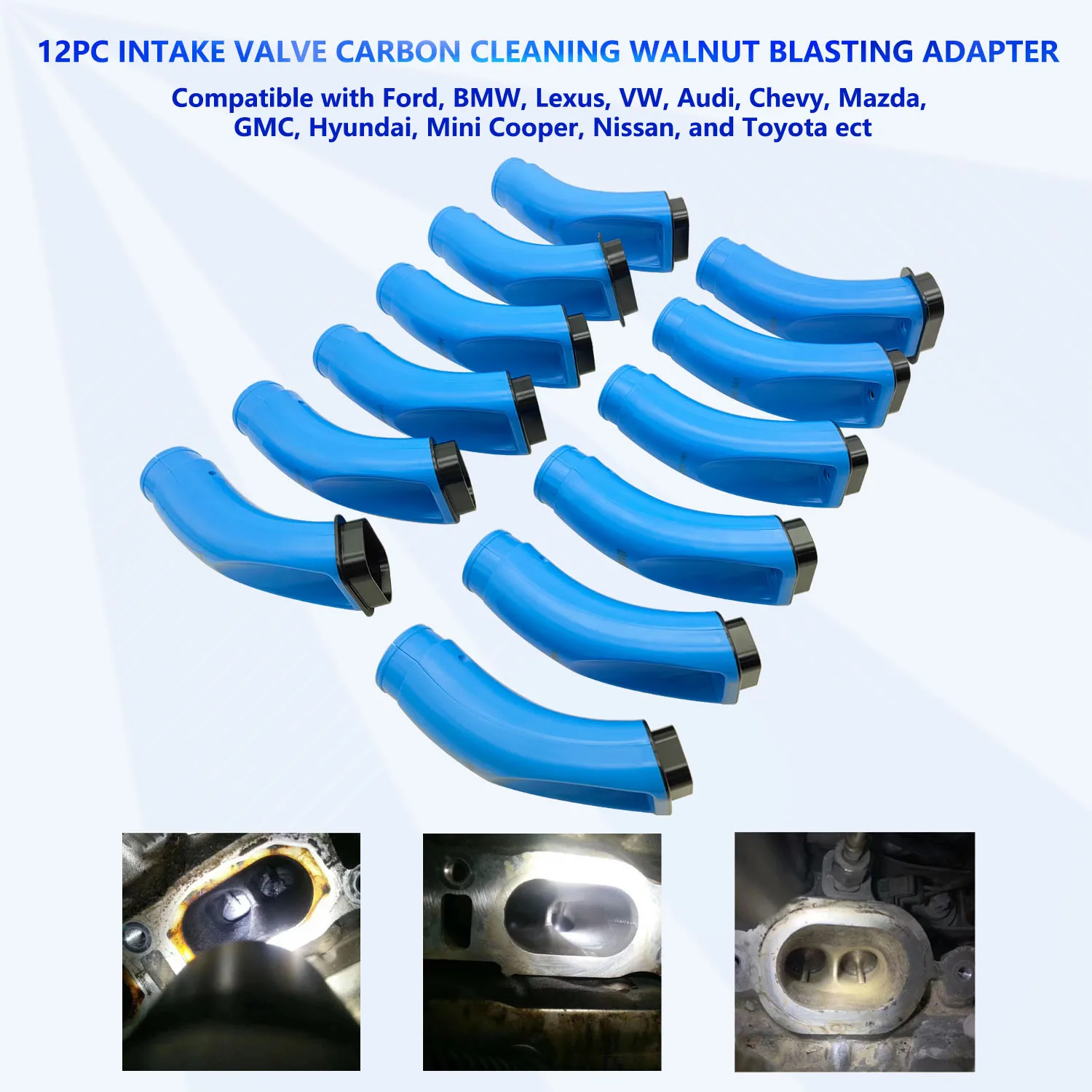 12PCS blue black walnut sandblasting joint car carbon removal machine engine carbon deposit walnut sand cleaner 6