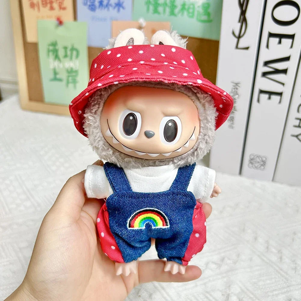 17cm Cute Mini Plush Doll'S Clothes Outfit Accessories For Korea Kpop Exo Labubu Idol Dolls Bear Jumpsuit Clothing DIY Kids Gift 2