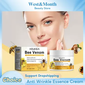 Bee Venom Essence Cream Diminishing Fine Lines Smoothing Wrinkles Fade Blemishe Anti Aging Tightening Brightening Face Serum Oil