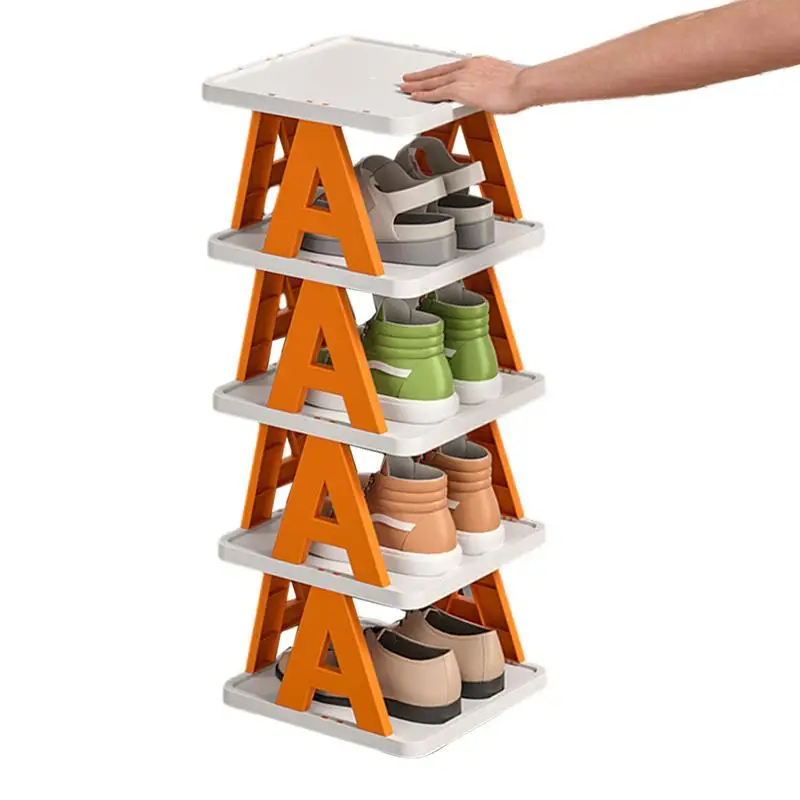 

Vertical Shoe Rack 5-Tier Free Standing Shoe Shelf Tall Organizer Shoe Shelf Waterproof Shoe Tower for Bedroom Closet Hallway