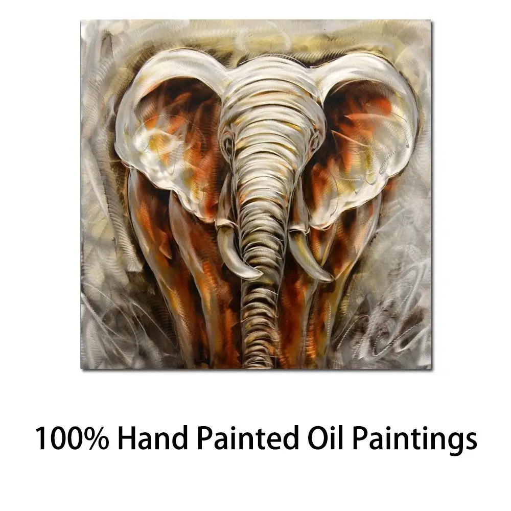 

Modern Art Abstract Colors Oil Paintings The Wise Elephant Hand Painted Canvas Art for Wall Decor High Quality