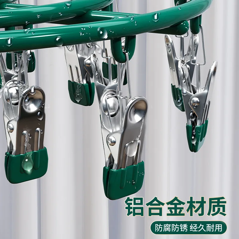 Stainless Steel Socks Drying Hanger, Windproof Hanging Socks Rack, Multi-Functional Underwear Sock Artifact, Household 3