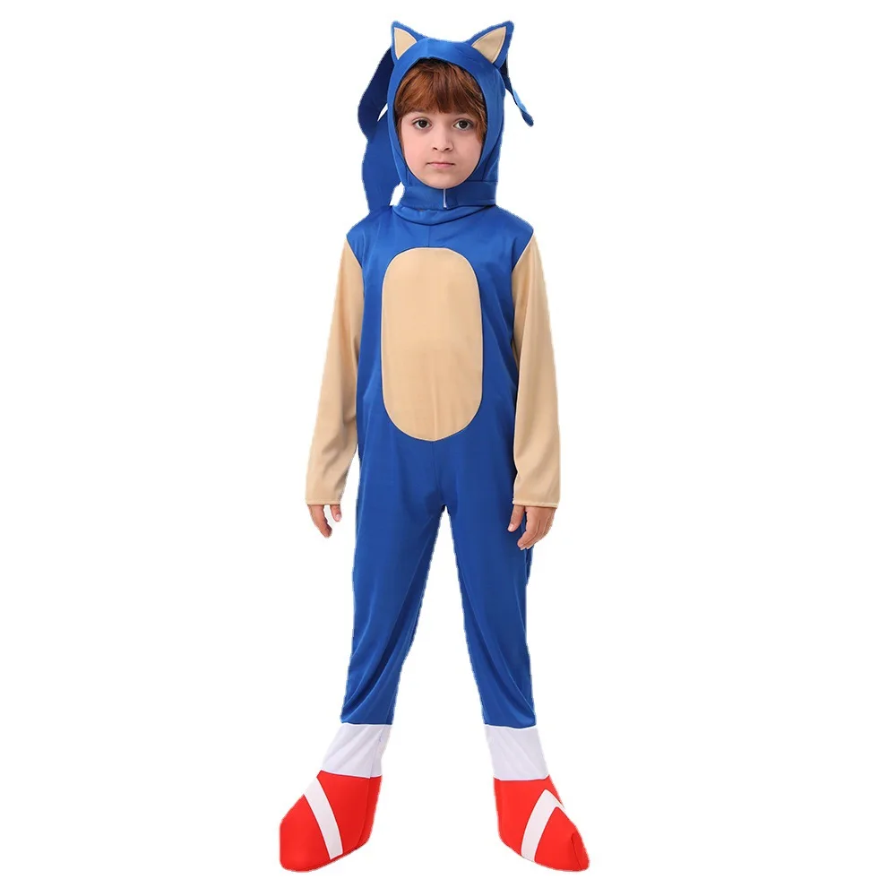 

Sonic Costume Children's Cosplay Supersonic Mouse Costume Hedgehog Clothes White Gloves Gift Children Halloween Costumes