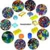 300PCS Transparent Mixed Color Plate Tile Slope Round 1x1 3024 4073 98138 3070 54200 Building Block Part Brick Pixel Art DIY Toy 1