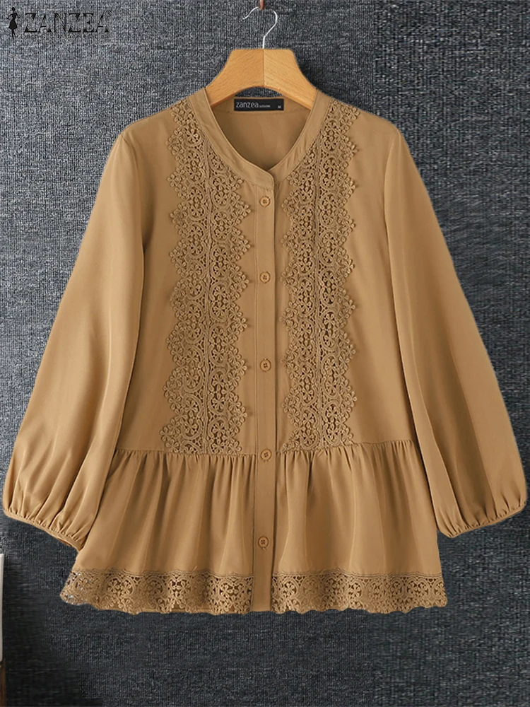 Autumn Women Long Sleeve Shirts Polyester Spandex Office Lady Casual Tops