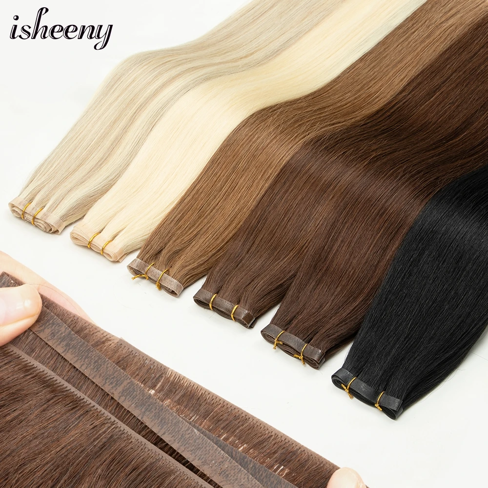 isheeny PU Skin Weft Human Hair Extensions 12