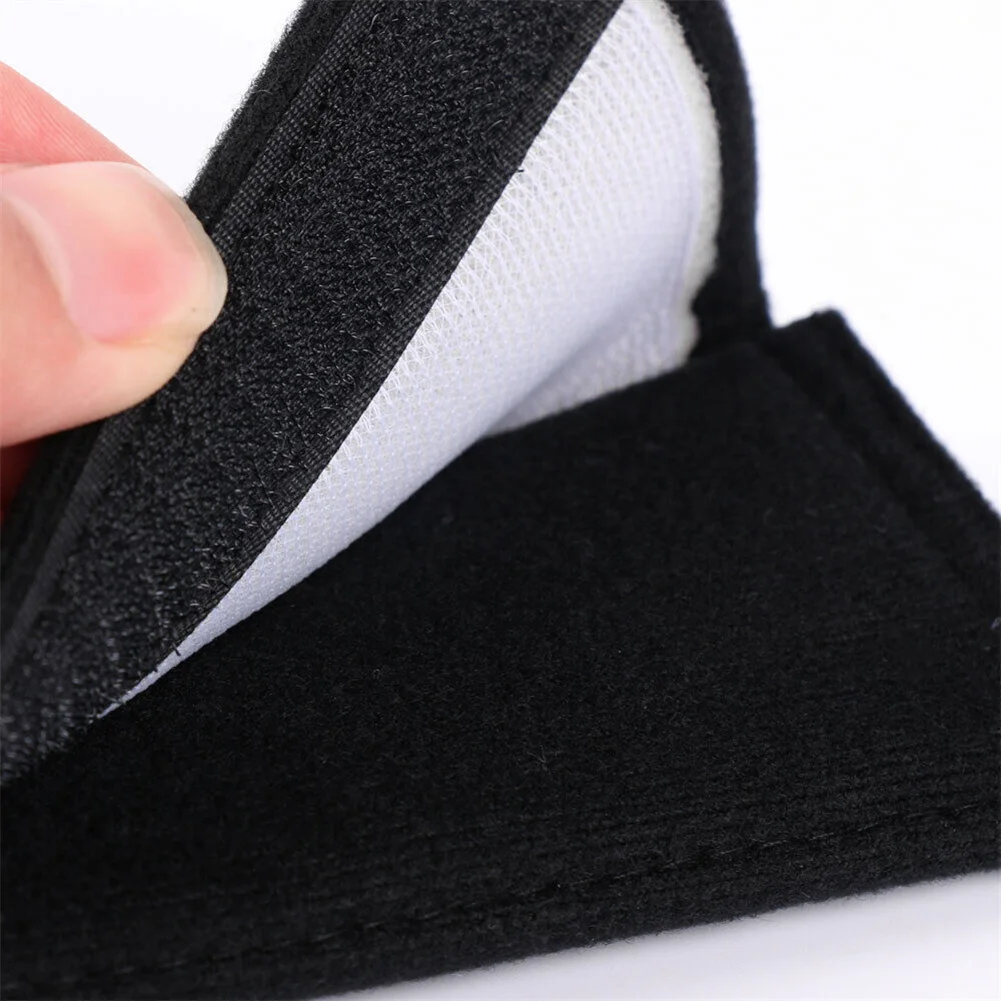Seat Belt Covers 2pcs Universal Car Seat Belt Pad Strap Black Cushion Safety Shoulder Short Plush Protector Interior Accessories