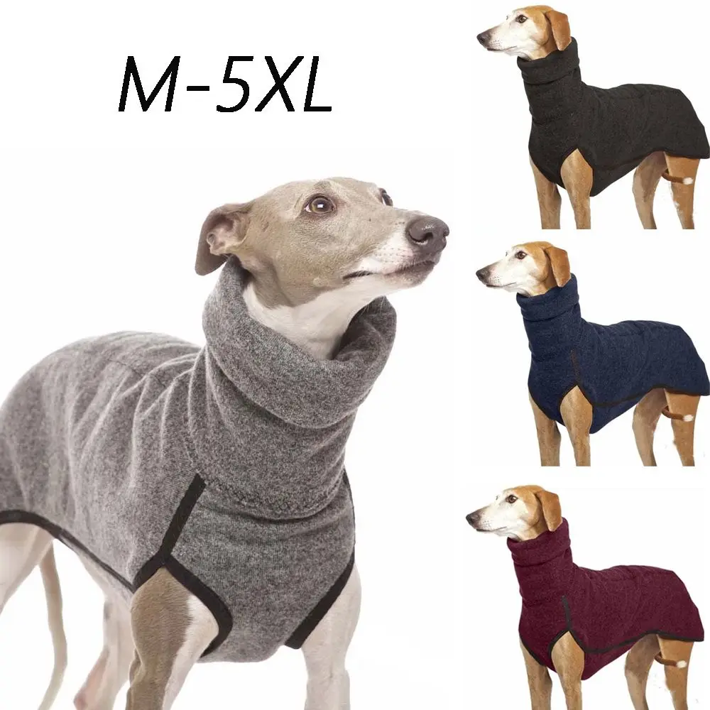 Dog Clothes Pet Sweater Dog Winter High Collar Jumper Sweater for Medium Big Dog Great Dane Greyhound Pitbull