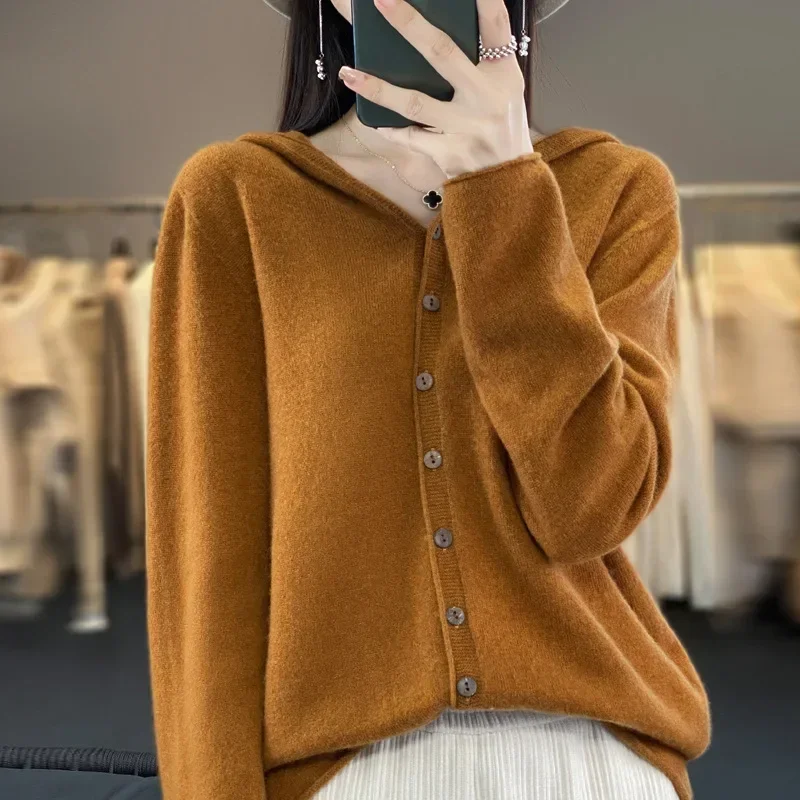 Ciovkis Felpa da donna in lana merino misto 2025 autunno