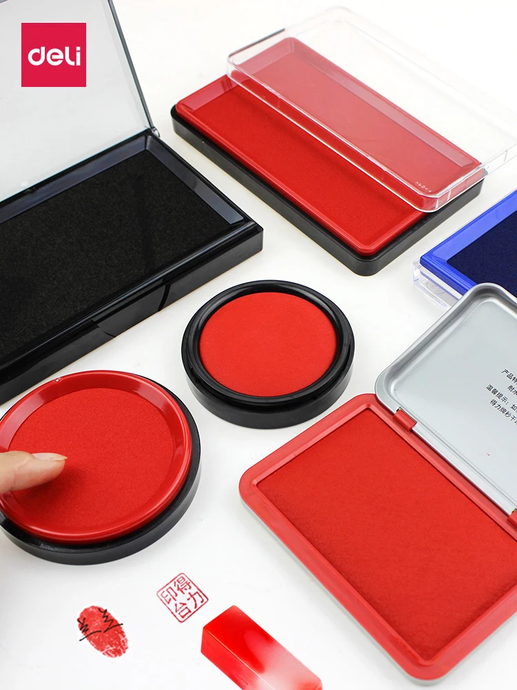 red blue black ink paste Calligraphy Pad Stamp Vermilion inkpad