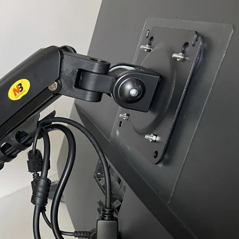 Desktop Led Monitor Lcd Titular Braço Extensão Adaptador Vesa Fixação Suporte Fixo Display Bracket sem Buraco de Montagem 1732 - Imagem 2