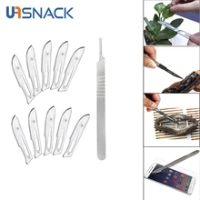 

Carbon Steel Knife Surgical Scalpel Blades and Handle Scalpel DIY Engraving Craft Knives PCB Repair Animal Knife Hand Tools