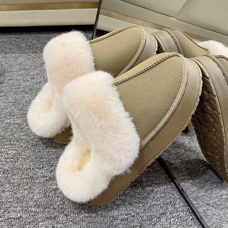 Winter Warmth Plush Platform Slippers for Women - true deals club