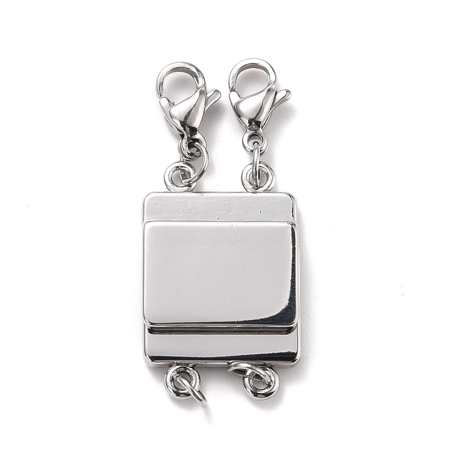 Zinc Alloy Box Magnetic Clasps 2-Hole 3-Hole Metal Multi-Strand Clasp Rectangle Bracelet Necklace DIY Jewelry Making Accessories