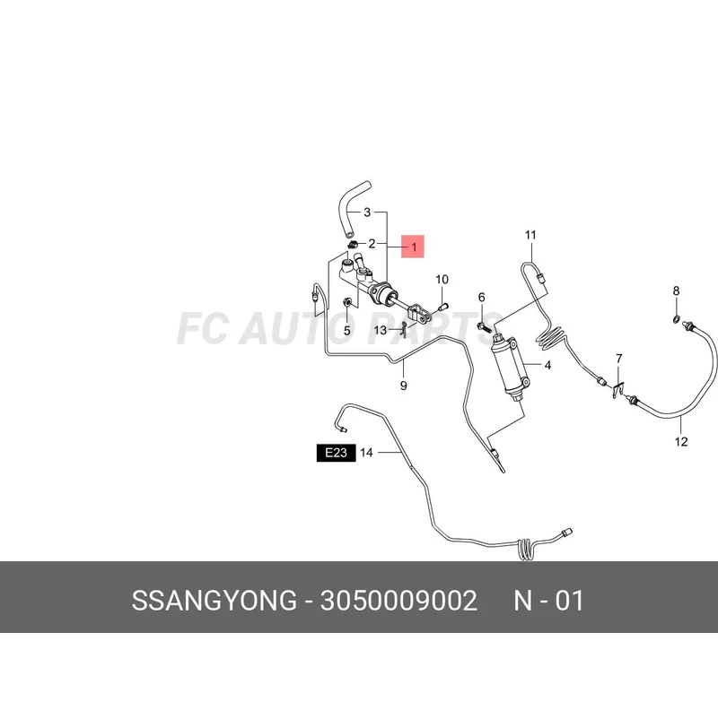 Clutch Master Cylinder Module For Ssangyong Kyron Actyon 3050009002=3050009006