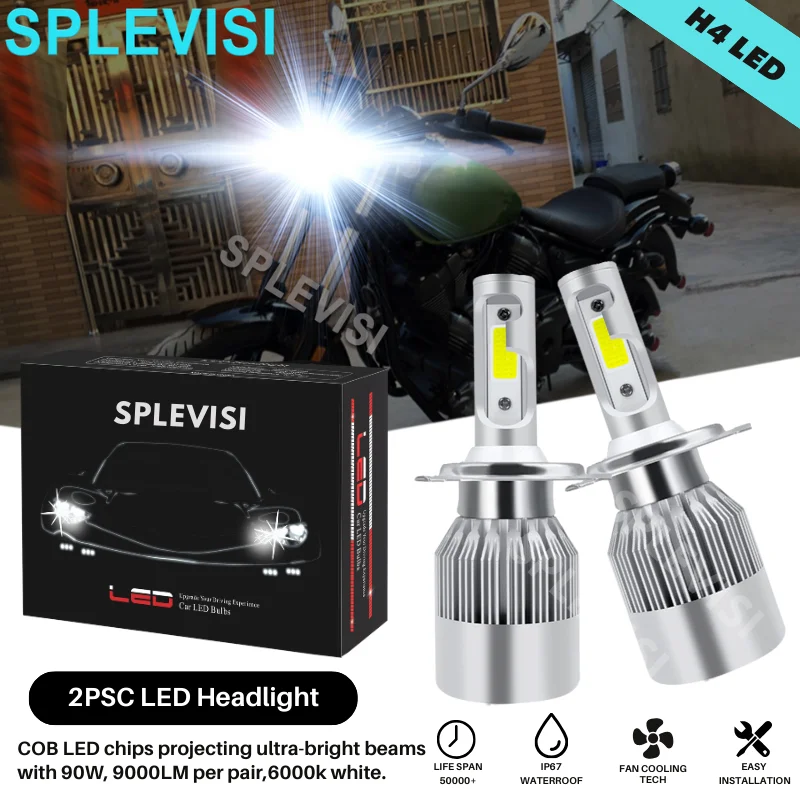 

Plug And Play H4/9003 LED Headlight For Yamaha V Star 950 2010 2011 2012 2013 2014 2015 2016 2017 6000K White Hight Low Beams