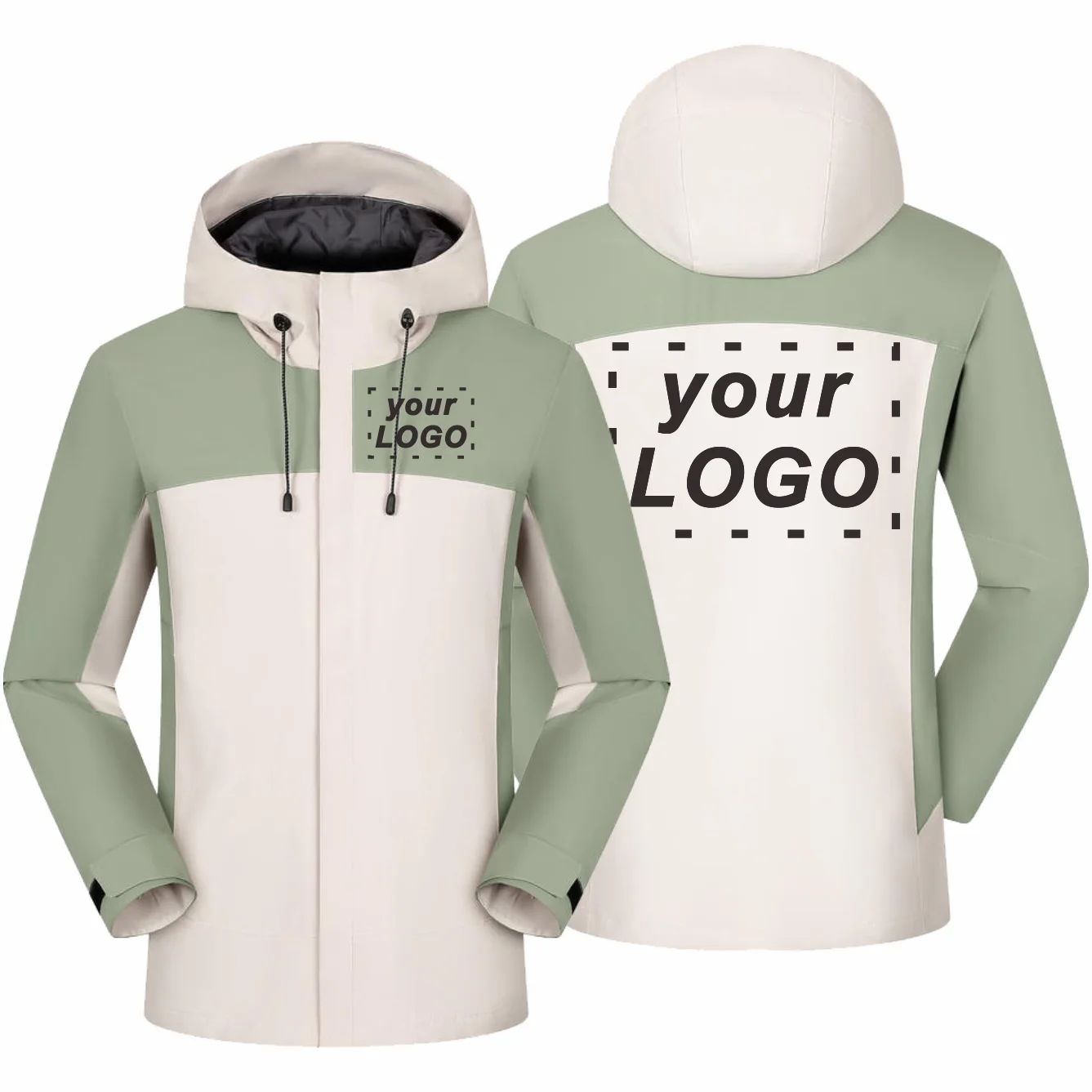 Winter Casual Windproof Hooded Down Jacket Printed Embroidery Company High Quality Men's Hiking Outdoor Jacket 4xl