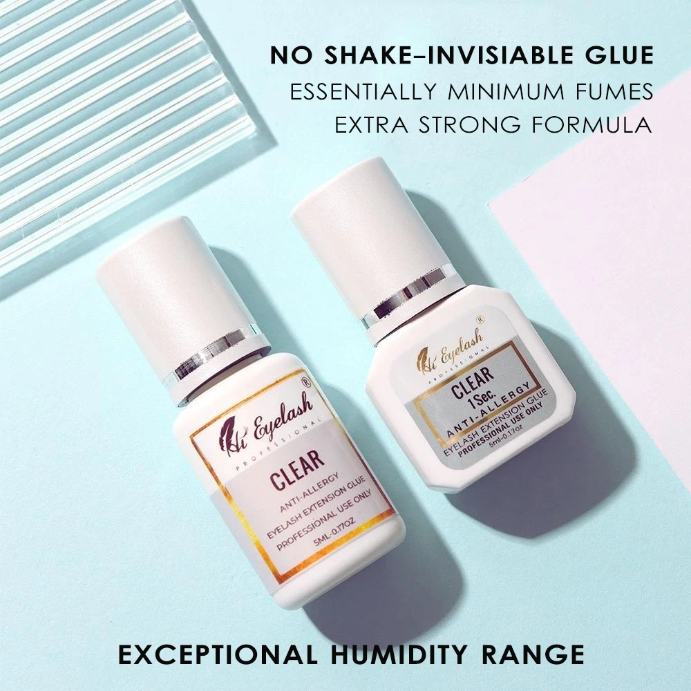

5ml Strong Adhesive For Lash Extension Glue 1S Quick Drying Professional Clear Glue For False Eyelashes Glue Private Label