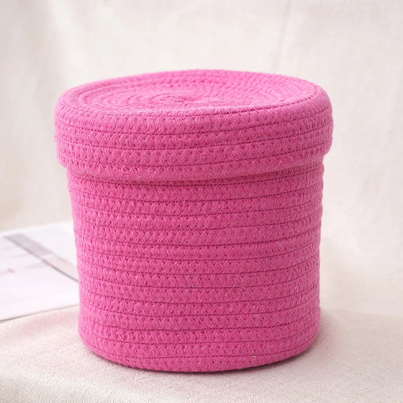 Cotton Thread Storage Basket - Home Decor Organizer for Snacks, Pet Products, Toys, and More