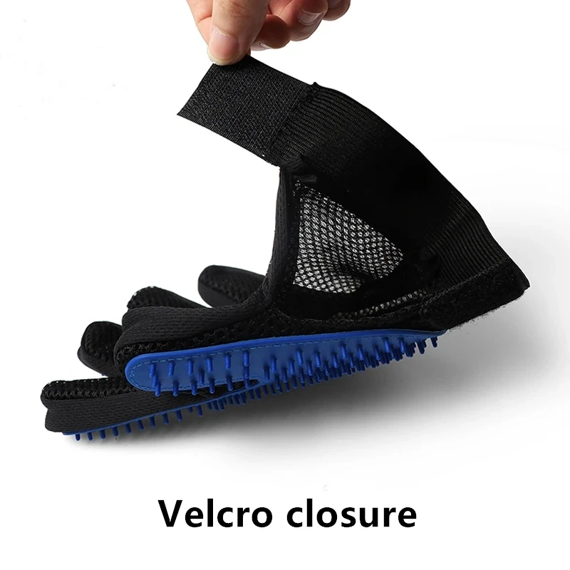 Pet Grooming Gloves Hair Remover Gloves 2 Sided Massage Grooming Dog Cat Rabbit Fur