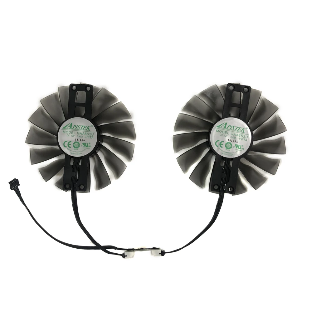 2 개/세트 GAA8S2U FD10015H12S,GPU 쿨러,그래픽 카드 팬,적용 대상 Palit GTX 1080 Ti Jetstream,적용 대상 Palit GTX 1070 Ti Jetstream,적용 대상