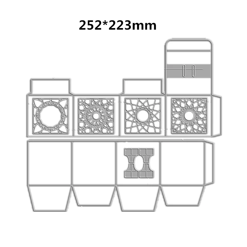 

2022 3D металлические пресс-формы для квадратных подарочных коробок аксессуары для скрапбукинга штампованная рамка для тиснения Набор для карточек