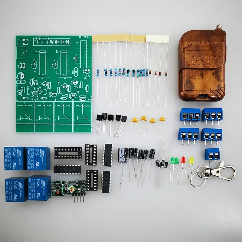 Four Way Wireless Remote Control Switch Electronic DIY Kit Soldering Assembly Kit Practice electronic kit