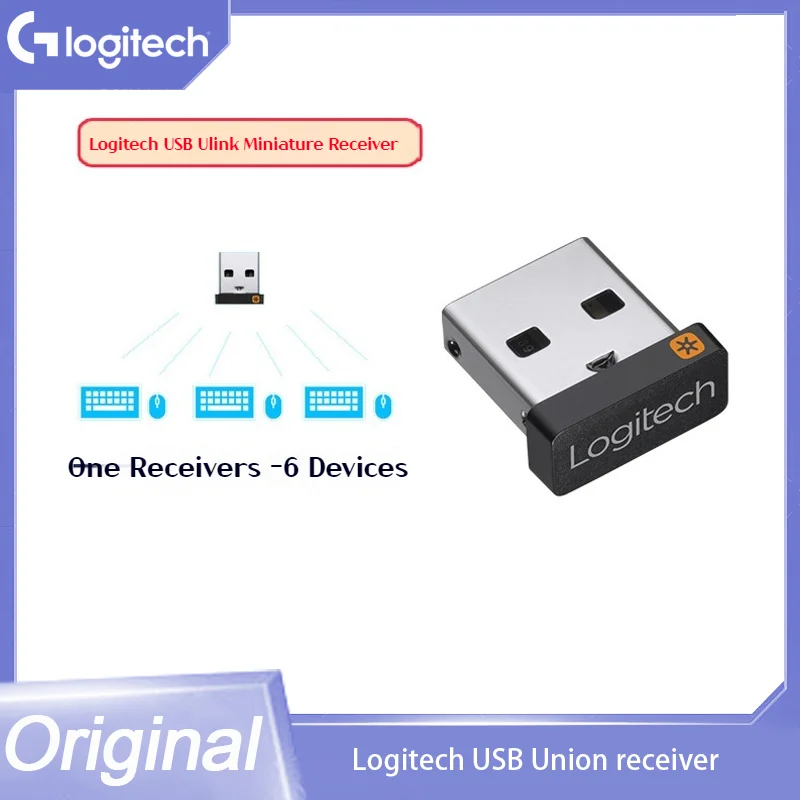 로지텍 무선 유니온 리시버 키보드 마우스 세트, USB 리시버, 6 채널 M546 K780 M705 M570 K375s K400 Mx에 적합